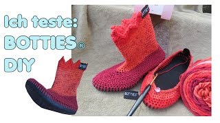 Test BOTTIES®  DIY selber Schuhe häkeln mit den BOTTIES® Sohlen [upl. by Enirehtahc]