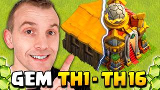 I Upgraded a New Account to Town Hall 16 in One Video [upl. by Canute]