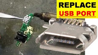 How To Replace any Smartphone USB Charging Port Without Heat Gun properly [upl. by Jolene]