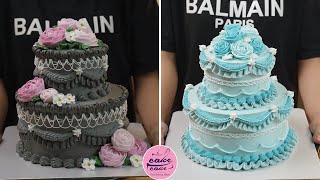 Classic 2Tier Cake Decorating Tutorials Ideas For Cake Lovers  How To Make A Cake For Birthday [upl. by Nylle]