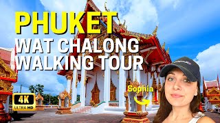 PHUKET  WAT CHALONG TEMPLE  THAILAND  MUST SEE VIRTUAL WALKING TOUR  ORIGINAL SOUNDS  4K [upl. by Pasho193]