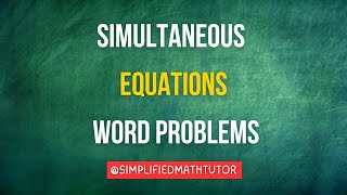 IGCSE Math  Algebra 1🚀  Simultaneous Equations Word Problems [upl. by Alil82]