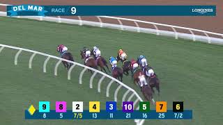 Satellite Heart wins race 9 at Del Mar 11324 [upl. by Ahsyt]