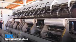 Clear bopp packing tape jumbo roll making factory [upl. by Elohcan754]