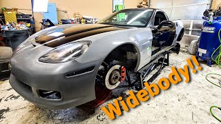 C6 Corvette Full Widebody Install How To  JD Corvette Widebody [upl. by Bart69]