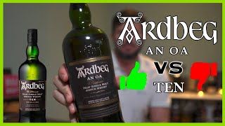 Ardbeg An Oa Compared to Ardbeg 10 Single Malt Scotch Whisky Review  Which one is the Best Ardbeg [upl. by Raseda]