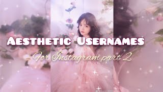 Aesthetic Usernames for Instagram 2021 🌸 part2 shorts [upl. by Yokoyama]