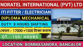 ITI amp Diploma students job vacancy2024॥Noratel company job Recruitment 2024॥ Direct Joining No Exam [upl. by Selimah592]