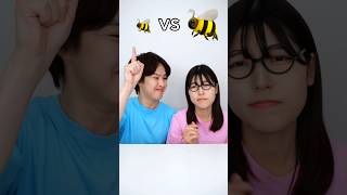 Small Honey Bee Vs Big Honey Bee 😮 🐝 shorts honeybee shortsviral shortsfeed [upl. by Skinner]