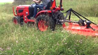 23 hp kubota with 4 ft land pride brush hog [upl. by Adelia]