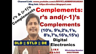 rs Complement  r1s Complement  Formula for rs and r1s Complements  DLD  STLD  DE [upl. by Weibel]