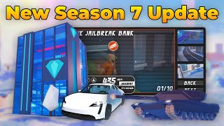 Roblox Jailbreak SEASON 7 Update New TANKS WINTER Map Jewelry Store REVAMP amp More [upl. by Ahsina]