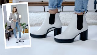 How to Wear  ECCO Shape Sculpted Motion 55 Chelsea Ankle Boots [upl. by Ytineres]