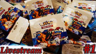 Livestream 250 Evolutions Booster Boxes Opening  Part 1 [upl. by Emirak175]