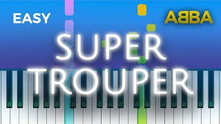 ABBA  Super Trouper  EASY Piano TUTORIAL by Piano Fun Play [upl. by Aibara]