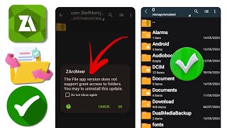 The File App Version Does Not Support Grant Access To Folders  OBB folder not showing  ZArchiver [upl. by Gino]