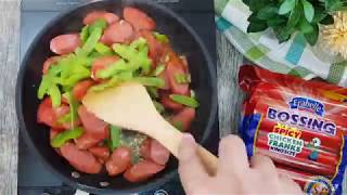 Frabelle Foods Out of the Box Cool Baon Ideas Spicy Chicken Franks with Snap Peas [upl. by Gaal575]