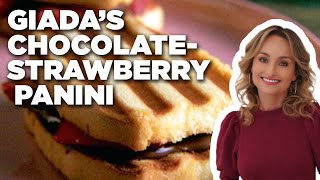 Giada De Laurentiis ChocolateStrawberry Panini  Everyday Italian  Food Network [upl. by Rexferd]