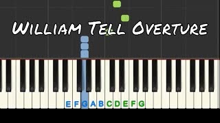 William Tell Overture easy piano tutorial with free sheet music [upl. by Volnay]