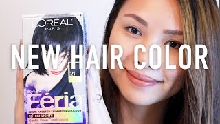 LOREAL FERIA STARRY NIGHT 21 bright black demo review [upl. by Ailekat686]