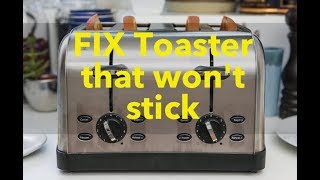 How to fix Toaster that wont stay DOWN Cuisinart CPT180 CPT lever [upl. by Imefulo]