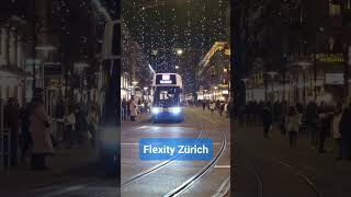 Flexity Tram an der Bahnhofstrasse Zürich  Stadt Zürich  shorts [upl. by Ellinej]