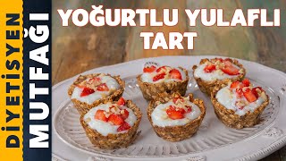 YOĞURTLU YULAFLI TART TARİFİ  Diyetisyen Mutfağı [upl. by Novihs]