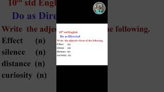 write the adjective form class 10th English Grammar [upl. by Adama]