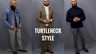 How To Style A Mens Turtleneck SweaterHow To Wear A Mens Turtleneck Sweater [upl. by Nylssej767]