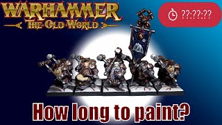 Batch painting Dwarf Hammerers for my Warhammer The Old World army [upl. by Newkirk463]