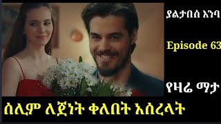 Yaltabese enba Episode 63 ያልታበሰ እንባ ክፍል 63 ሰሊም ለጀነት ቀለበት አሰረላት Atronos [upl. by Alemahs]