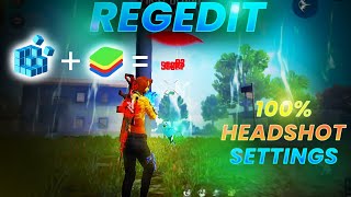 Bluestacks Regedit File For 100 Headshot I Free Fire Headshot Settings I Free Fire One Tap Headshot [upl. by Gilbart]