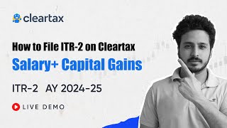 ITR2 Filing Online 202324  How to File ITR 2 Online for Crypto Stocks and More on ClearTax [upl. by Nosahc]