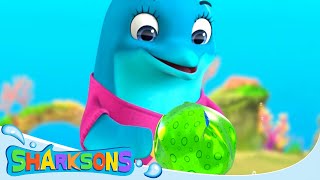 Pass the Parcel Song  Videos for Kids  Nursery Rhymes amp Kids Songs  The Sharksons [upl. by Quintin]