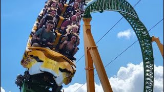 POV  Roller Coaster Cheetah Bush Gardens Tampa Florida  2024 [upl. by Znarf384]