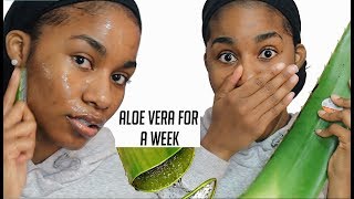 I used Fresh Aloe Vera on My Face for A WEEKThis is what happened [upl. by Sukram]