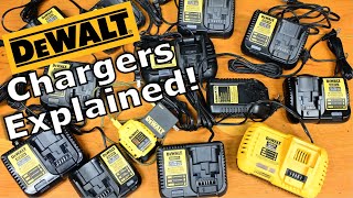 Dewalt Battery Chargers Explained for 12v 20v and 60v Flexvolt [upl. by Stasny380]