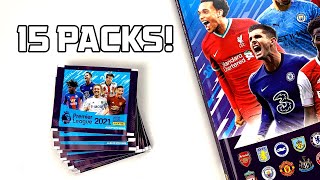 trying to COMPLETE my Panini PREMIER LEAGUE 2021 Sticker Album 15 packs [upl. by Funda79]