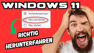 Windows 11 richtig herunterfahren  Schnellstart deaktivieren WindowsPower [upl. by Lekim]