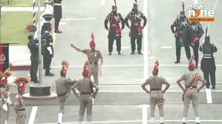 India–Pakistan border  Beating Retreat Ceremony at AttariWagah Border on Independence Day Eve [upl. by Engen]