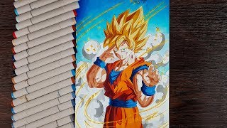 Drawing Goku Instant Transmission to King Kais Planet [upl. by Ilyk774]