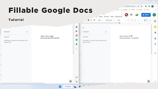 How to Make a Google Doc Form Fillable [upl. by Gerger]