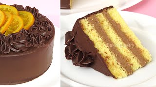 Fluffy cake with chocolate mousse filling [upl. by Otrebilif]