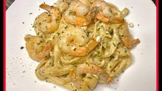 Pasta con camarones en salsa blanca [upl. by Essam957]