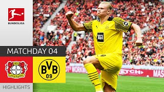 Bayer 04 Leverkusen  Borussia Dortmund 34  Highlights  Matchday 4 – Bundesliga 202122 [upl. by Aihgn634]