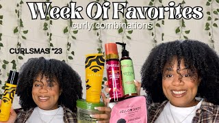 Favorite Curly Combinations For Natural Hair Week Of Favorites  CURLMAS  VLOGMAS DAY 8 [upl. by Azil]