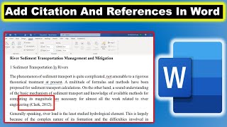 How to add Citations and References using Microsoft Word Adding Citation and References by MS word [upl. by Trilbee396]