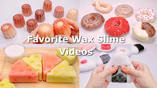 【ASMR】40分間割る❗️いろんなパキパキスライムたち💥【音フェチ】Favorite Wax Slime Videos 다양한 왁스 슬라임 요약 [upl. by Solracsiul]