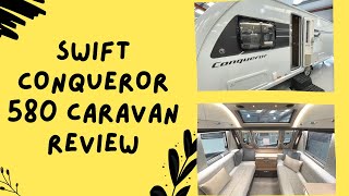 Swift Caravan Reviews  Everything You Need To Know The 2022 Swift Conqueror 580 [upl. by Elleynad]