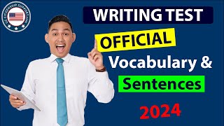 US Citizenship Test OFFICIAL Writing Test Vocabulary amp Sample Sentences [upl. by Aelc403]